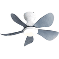 thumbnail image 1 of 29" Flush Mount Ceiling Fan with Led Light & Remote Control, 5-Blade Abs White Ceiling Fan - Dimmable 3-Color Temperature for Bedroom, Living Room, 1 of 1