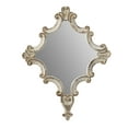thumbnail image 1 of DUOSONG 30" X 23.5" Artistic White Diamond Scrollwork Mirror, Home Accent Mirror For Living Room, Entryway, Bedroom, Office Antique White Wood+Glass Mirrors Bathroom Mirrors, 1 of 1