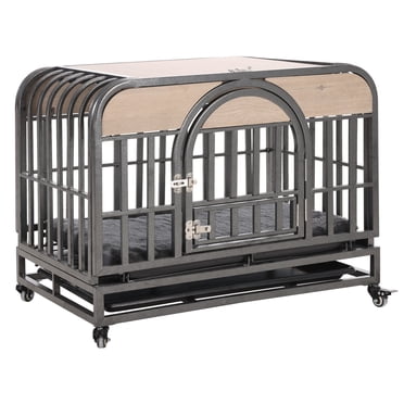 Curated visual reference: Anti Tip Folding Dog Crate Frames Reference: Free Shipping Pawhut Heavy Duty Dog Crate Metal Kennel And