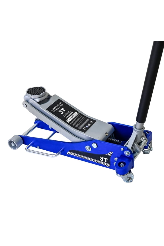 3T Aluminum Iron Horizontal Jack Blue Steel Auto Parts & Transport Car Jacks
