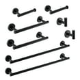 thumbnail image 1 of DUOSONG 8-Pieces Matte Black Bathroom Accessories Set, Stainless Steel Bathroom Hardware Set, Bath Towel Bar Set, Towel Racks For Bathroom Wall Mounted. Black Stainless Steel Bath & Faucets Bathroom, 1 of 1
