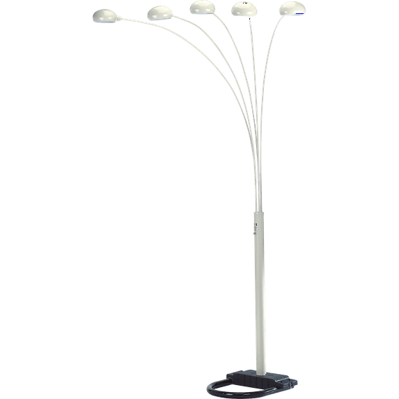 DUOSONG 84"H White 5-Head Cap Style Floor Lamp (1Pc/Ctn) (2.24/33.97) White Metal Lighting Lighting & Lamps