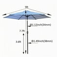 thumbnail image 1 of DUOSONG 9Ft Umbrella Ice Blue Stripe Ice Blue Stripe Metal Garden & Outdoor Canopies & Gazebos Umbrellas & Shades, 1 of 1
