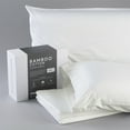 thumbnail image 1 of Bed Sheets Bamboo Cotton Sheets Soft and Smooth with Viscose from Bamboo Ivory Cal King Split Head,Pillowcases, 1 of 5