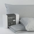 thumbnail image 1 of Bed Sheets Bamboo Cotton Sheets Soft and Smooth with Viscose from Bamboo Light Grey King,Pillowcases, 1 of 5
