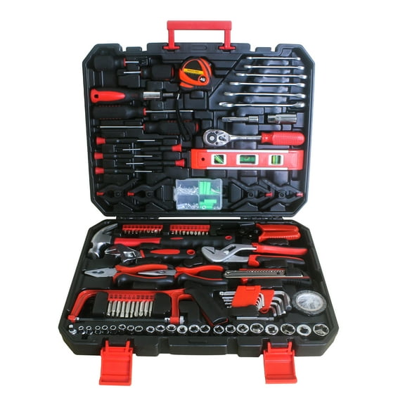 DUOSONG Black Hand Tool Box With Toolset 238Pcs Black+Red Carbon steel Tools & Tool Organizers Tool Boxes