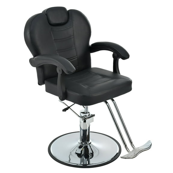 Beauty Products Classic Reclining barber Chair Salon Chair for Hair Stylist with Heavy Duty Hydraulic Pump, 360° Rotation, Tattoo Chair Shampoo Beauty Salon Equipment, Max Load Weight 330 Lbs, Blac