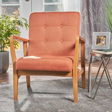 DUOSONG Club Chair Orange Fabric Furniture Primary Living Space Chairs & Accent Seating