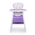 thumbnail image 1 of Modern Dining Tables Convertible High Chair for Babies, Booster Seat with Safety Belt Feeding Tray, Toddler Chair and Table Set, Purple and White,Rectangular Dining Tables, 1 of 11