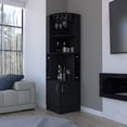 thumbnail image 1 of DUOSONG Corner Bar Cabinet Atanasio, Living Room, Black Black Particle Board Furniture Primary Living Space Cabinets, 1 of 8