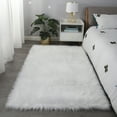 thumbnail image 1 of DUOSONG "Cozy Collection" Ultra Soft Fluffy Faux Fur Sheepskin Area Rug White Polyester Household Supplies & Décor Rugs, 1 of 12