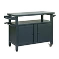thumbnail image 1 of DUOSONG Grill Carts Outdoor Storage Cabinet With Wheels, Metal Outdoor Grill Table Kitchen Dining Table Cooking Prep Bbq Table For Patio, Kitchen Island, Home Party, Bar (Grey) Grey Aluminum Garden &, 1 of 8