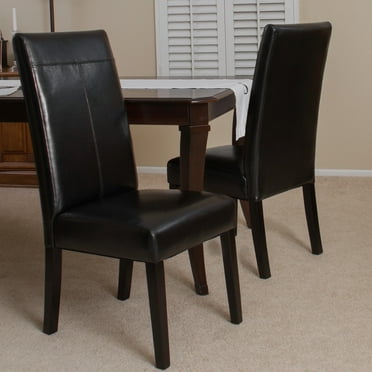 DUOSONG Hanford Dining Chair( Set Of 2 ) Black PU Furniture Dining Furniture Seating for Dining