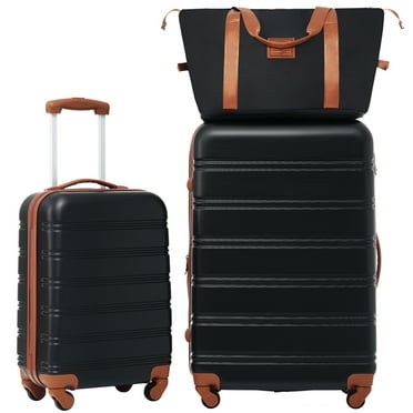 Travel Hard Case Hardshell Luggage Sets 2Pcs + Bag Spinner Suitcase with TSA Lock Lightweight 20" + 28",Hard-sided Luggage