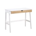 thumbnail image 1 of DUOSONG Hilton Desk In White/Natural White Solid Wood Furniture Office Desks & Work Surfaces, 1 of 1