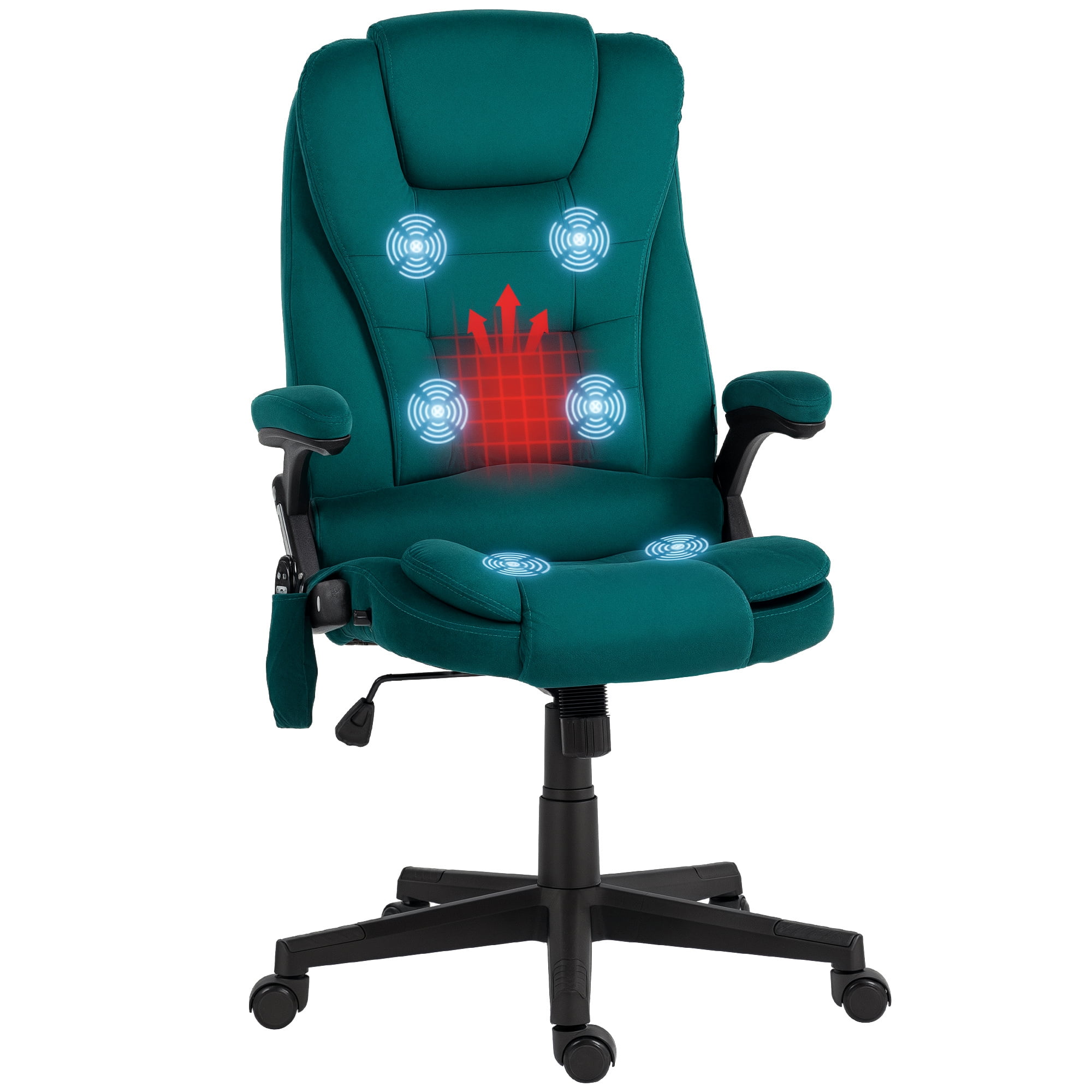Ergonomic Office Chair With Massage & Heat - Reclining Executive Chair With  Footrest And Vibrating Lumbar Support Office Chair With Leg Rest