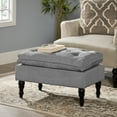 thumbnail image 1 of DUOSONG Lofton Pillow Top Ottoman Gray Fabric Furniture Primary Living Space Ottomans, 1 of 1