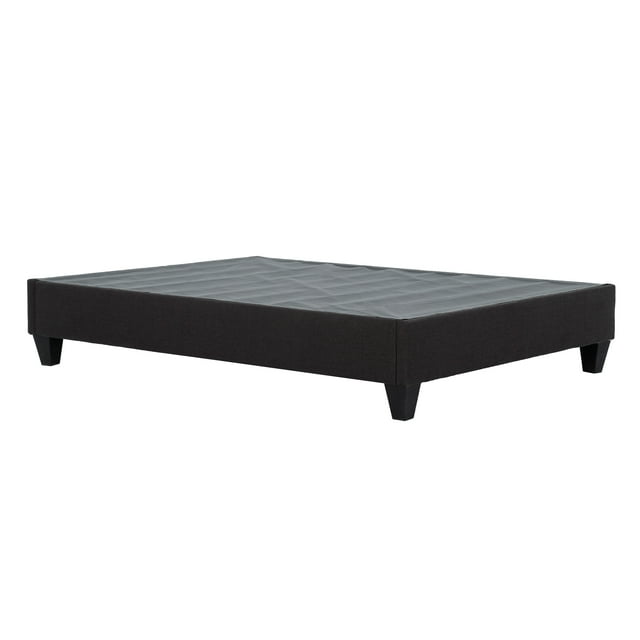 DUOSONG Modern Dark Grey Upholstered Platform Bed Frame, Full DARK GREY ...