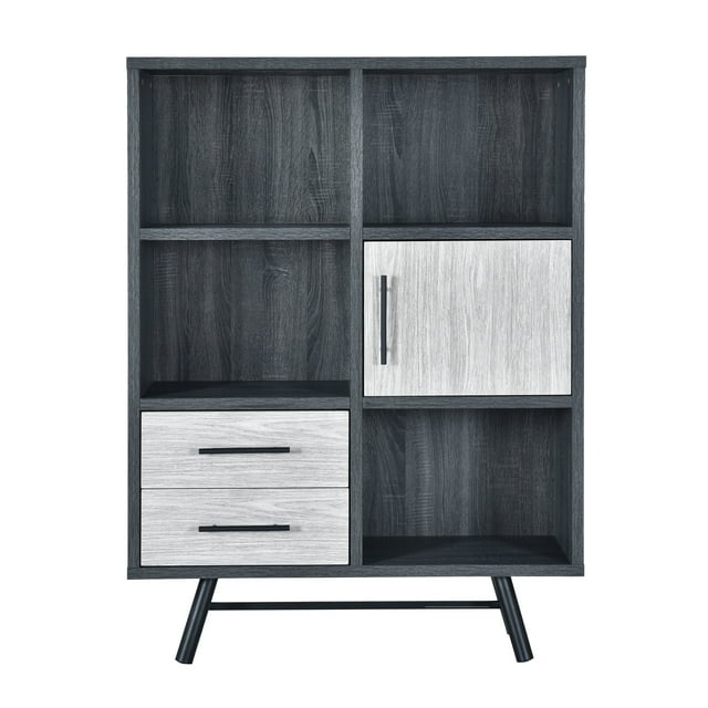 DUOSONG Multi-Function Cabinet Grey Particle Board Furniture Primary Living Space Cabinets