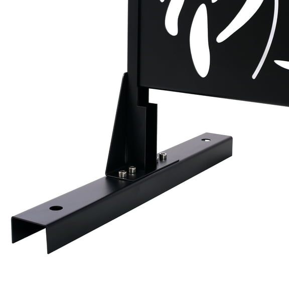 DUOSONG Outdoor & Indoor Privacy Screen Metal Privacy Screen 76" H×48" W, Freestanding Decorative Privacy Screen For Deck Balcony Patio, Privacy Fence Panels For Outside Lawn Garden Ps119 Black Black