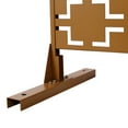 thumbnail image 1 of 76" Tall Brown Metal Privacy Screen, 48" Wide Freestanding Indoor/Outdoor Room Divider for Patio & Garden Five, 1 of 5