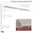thumbnail image 1 of Patio Shades Outsunny 10' x 8' Retractable Awning, Patio Awnings, Sunshade Shelter w/ Manual Crank Handle, UV & Water-Resistant Fabric and Aluminum Frame for Deck, Balcony, Yard, Beige Stripes,Garden, 1 of 1