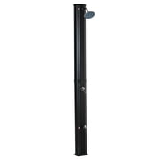 DUOSONG Outsunny 7Ft Outdoor Solar Heated Shower With 360 Rotating Shower Head, Foot Shower Faucet, Temperature And Pressure Adjustable, Holds 9.2 Gallons For Backyard Pool Black Plastic Other
