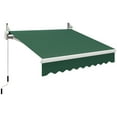 thumbnail image 1 of DUOSONG Outsunny 8' X 7' Patio Retractable Awning, Manual Exterior Sun Shade Deck Window Cover, Green Green Steel Garden & Outdoor Canopies & Gazebos Umbrellas & Shades, 1 of 10