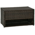 thumbnail image 1 of DUOSONG Outsunny Outdoor Deck Box & Shoe Storage, Pe Rattan Wicker Towel Rack With Liner For Indoor, Outdoor, Patio Furniture Cushions, Pool, Toys, Garden Tools, Brown Brown Steel Garden & Outdoor, 1 of 10