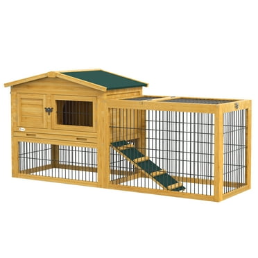 PawHut Rabbit Hutch Outdoor, 85