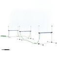 thumbnail image 1 of Dog Beds PawHut 3 Piece Dog Agility Training Equipment Set, Dog Agility Set with Adjustable Height Hurdles, Spray Water Tube, Whistle, Carry Bag, White,Cat Beds, 1 of 10