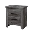 thumbnail image 1 of DUOSONG Rustic Grey Oak 2-Drawer Nightstand Rustic Solid Wood+MDF Furniture Bedroom Furniture Nightstands, 1 of 5