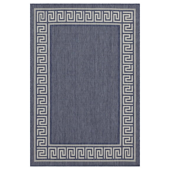 DUOSONG Sunshine Gc_Har2001 Blue 5 Ft. 3 In. X 7 Ft. 3 In. Indoor/Outdoor Area Rug Blue Polypropylene Household Supplies & Décor Rugs