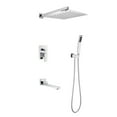 thumbnail image 1 of Bathroom Mirror Wall mounted shower system combo with hand shower, 12 inch shower head and tub spout,Bathroom Cabinet, 1 of 1