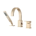 thumbnail image 1 of DUOSONG Waterfall Bathtub Faucet With Sprayer, 3-Hole Roman Tub Filler With Hand Shower Deck Mount Waterfall Tub Spout Set Stainless Steel Bath & Faucets Bathroom Sink Faucets, 1 of 9