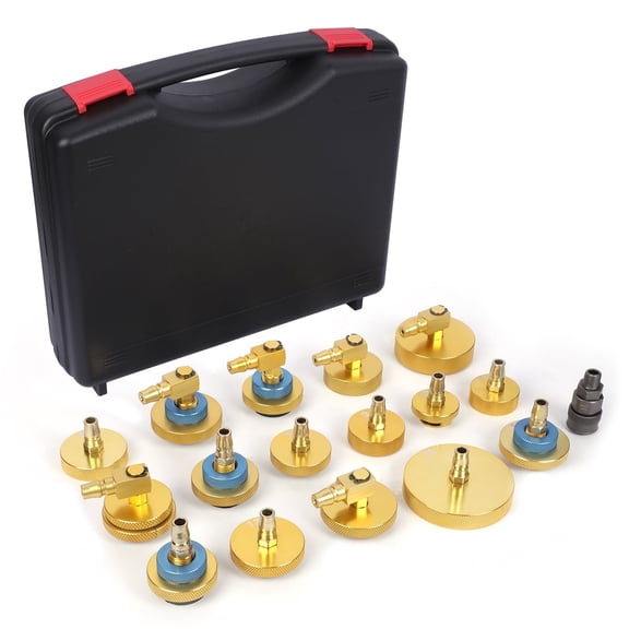 DUOYI Auto Brake Master Cylinder Fluid Bleeder Adapter Kit, 17 Count Pack