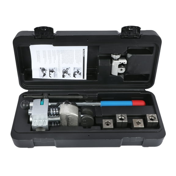 DUOYI Brake Line Flaring Tool Kit with Cutter, Tubing Flaring Tool Set for Copper, Steel, 304 Stainless Steel, Aluminum, Soft Steel in 3 Shapes with Multiple Flaring Dies Size, Storage Case