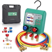 DUOYI DY523 Digital HVAC Manifold Gauge Set, Smart AC Diagnostic for 92+ Refrigerants R134a R410a, Vacuum Refrigerant Recharge Tool