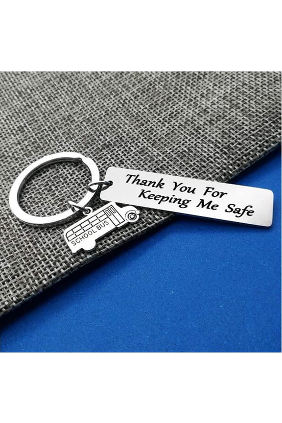 Bus Driver Appreciation Gifts for Men Women School Bus Driver Gifts for Birthday Retirement Thank You Gift for Buses Drivers Thank You for Always Keeping Us Safe Keychain