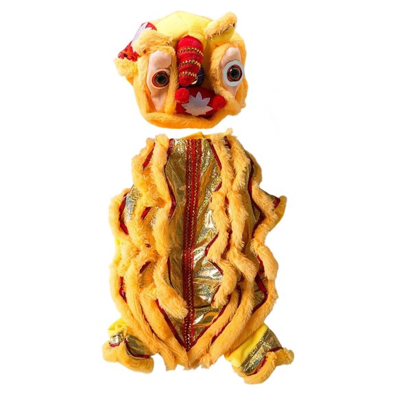 DUOYOU Clearance! Chinese Dance Dog Costume Chinese New Year Dog Outfit Spring Festival Pet Clothes Hoodie Coat