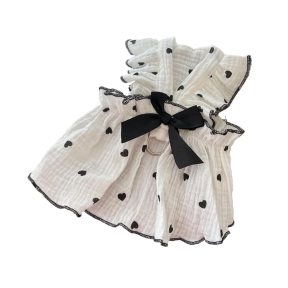 DUOYOU Clearance Dog Dress Luxury Puppy Skirt Dog Clothes Dresses Wedding Evening Dress Skirt Rose Flower Bowknot Dress for Little Dog Girl