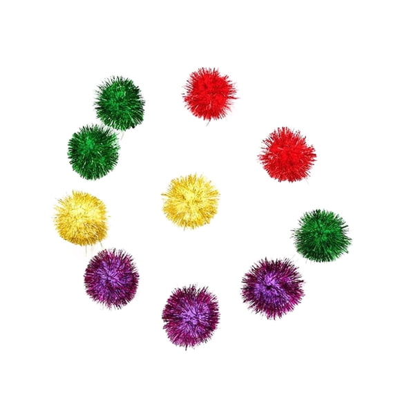 DUOYOU Clearance Funny Pet Cat Sparkly Glitter Pom Chewing Play toy