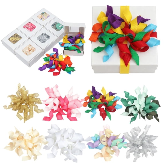 DUOYOU Gift Wrapping Bows Curly Ribbon Self Adhesive Decorative Bow Accessories For Birthday Gifts Holiday Parties Wine Bottles Packaging Daily Use