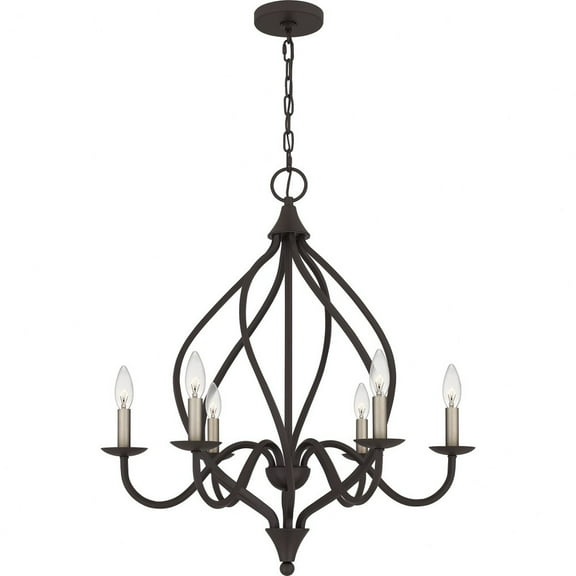 DUP5025OZ Quoizel Lighting Dupont - 6 Light Chandelier In Transitional Style-28 Inches Tall and 25 Inches Wide     -Traditional Installation