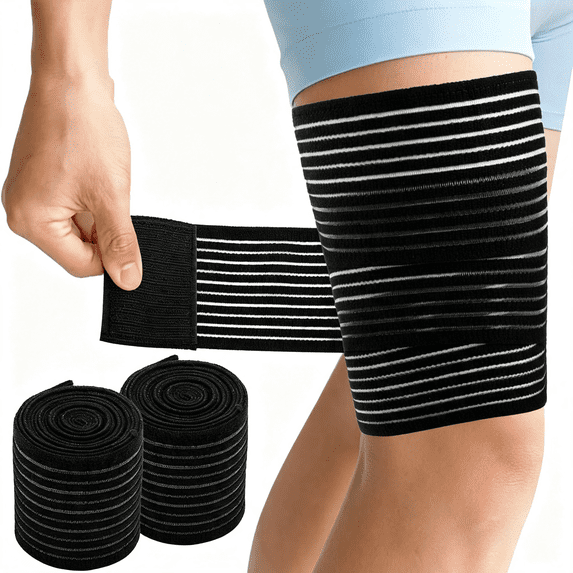 DUPAI 2 Pcs Thigh Hamstring Compression Sleeve,Adjustable Thigh ...