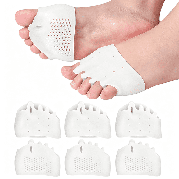 DUPAI 3 Pairs Metatarsal Pads Toe Spacers Separators for Bunion Correction,Soft&Breathable Foot Cushion Hammertoe Corrector for Women Men Feet Relief Toe Spacers for Men