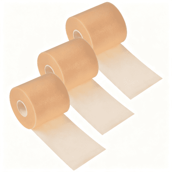 DUPAI 3 Rolls Pre Wrap Tape 2.75 Inchx90 Yards Athletic Foam Underwrap Sports Pre Headbands for Hair Ankle Wrists Knees Sports,3 Rolls Sports Pre Wrap(Beige)