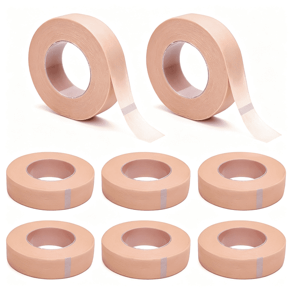 DUPAI 8 Rolls Tape, Nose Tape for Rhinoplasty Shaping, Flexible Skin Tape Breathable Nose Tape, Self Adhesive Gauze Tape for Wound Injuries Swelling Sports, Yellow(0.5 in X 10 Yd)
