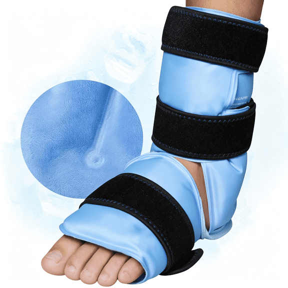 DUPAI Ankle Ice Pack Wrap for Foot Pain Relief,Reusable Gel Cold Compress for Plantar Fasciitis and Sprains,Foot Ice Pack Wrap for Achilles Tendonitis
