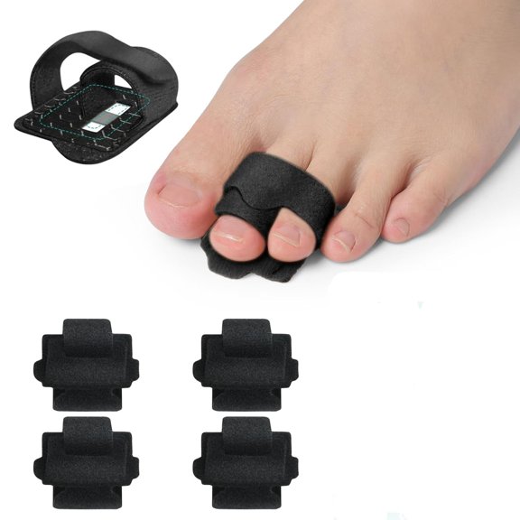 DUPAI Hammer Toe Straightener for Women&Men-4 Pcs Non-Slip Toe Splints Wraps,Hammer Toe Corrector Relief for Broken Toes,Crooked Toes&Overlapping Toes